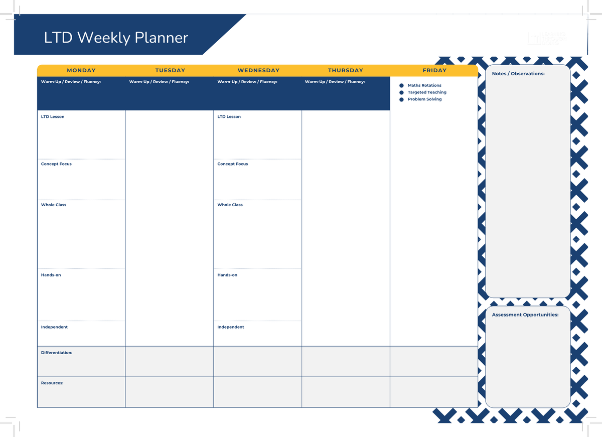 LTD Weekly Planner