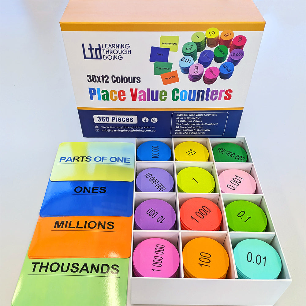 Counters Box Place Value Counters - 360 Place Value Counter Discs – Learning Through ...